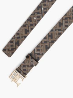 Allover Monogram Leather Belt — Black 2