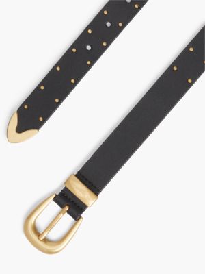 Женский ремень Tommy Hilfiger Leather Western Belt, цвет: Чёрный — фото 2