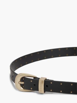 Женский ремень Tommy Hilfiger Leather Western Belt, цвет: Чёрный — фото 3
