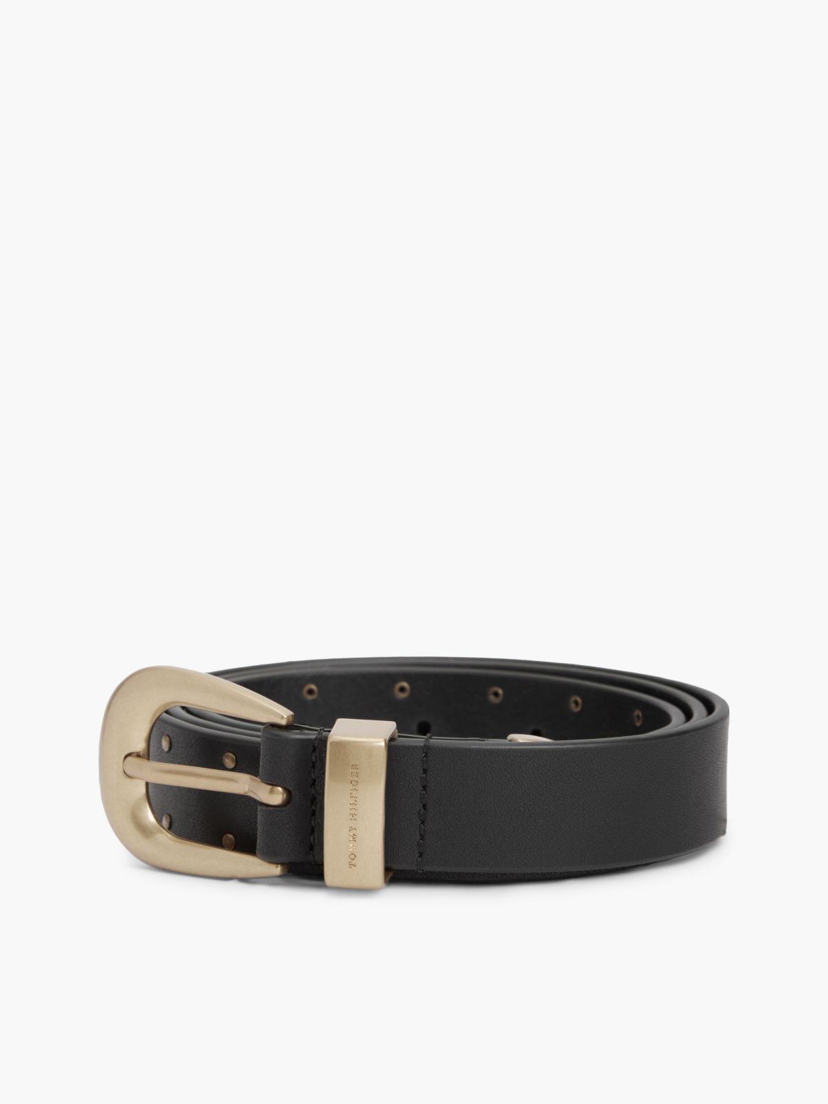 Leather Western Belt — Black