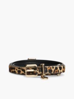 Leopard Print Calf Hair Belt — Cheetah 3