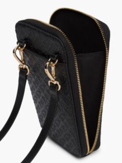 Allover Monogram Debossed Phone Wallet — Black 3