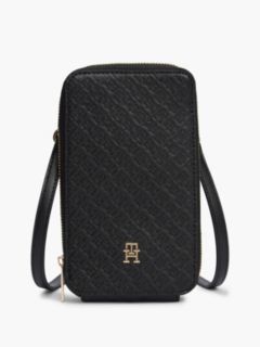 Allover Monogram Debossed Phone Wallet — Black 1