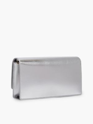 Женский кошелёк Tommy Hilfiger Metallic Chain Strap Wallet, цвет: Серебряный — фото 3