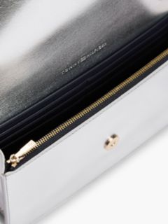 Metallic Chain Strap Wallet — Silver 4