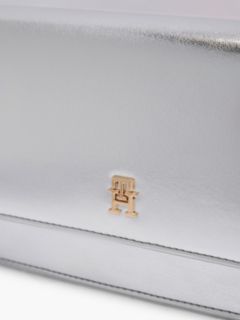 Metallic Chain Strap Wallet — Silver 5