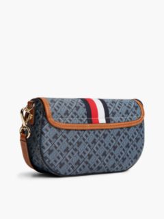 Signature Stripe Monogram Saddle Bag — Space Blue 3