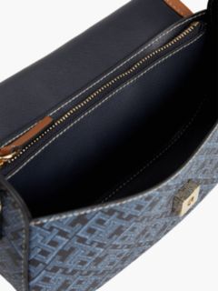 Signature Stripe Monogram Saddle Bag — Space Blue 4