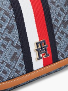 Signature Stripe Monogram Saddle Bag — Space Blue 5