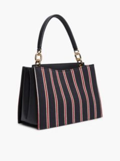 Varsity Stripe Medium Satchel Bag — Space Blue 3