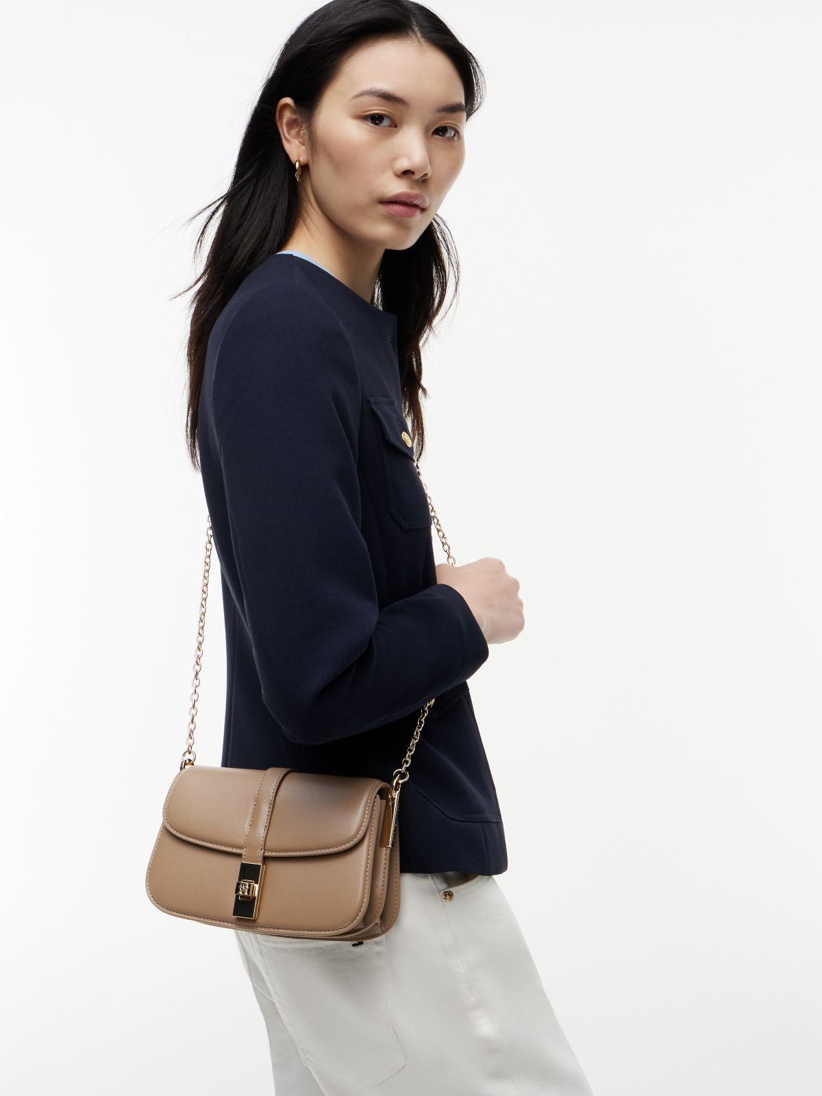 Monogram Turnlock Chain Strap Crossbody — Tundra Moss
