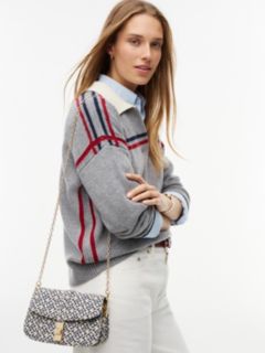 Jacquard Monogram Turnlock Crossbody — Space Blue 2