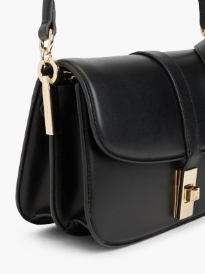 Женская сумка Tommy Hilfiger Monogram Turnlock Crossbody, цвет: Чёрный — фото 4