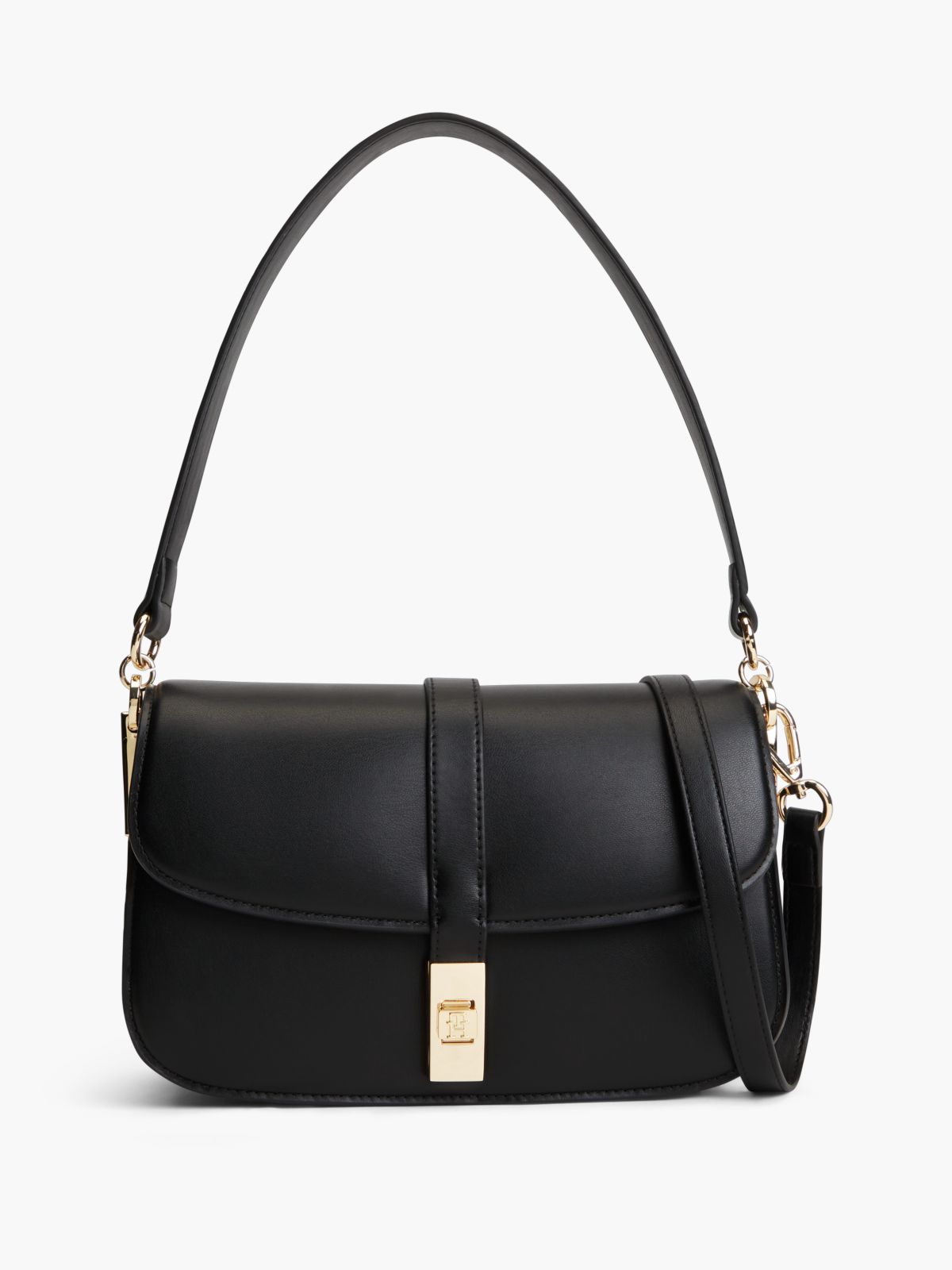 Monogram Turnlock Crossbody Bag — Black