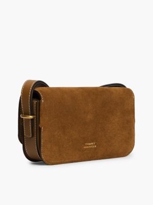 Tommy Hilfiger Script Monogram Suede Crossbody Bag — фото 3