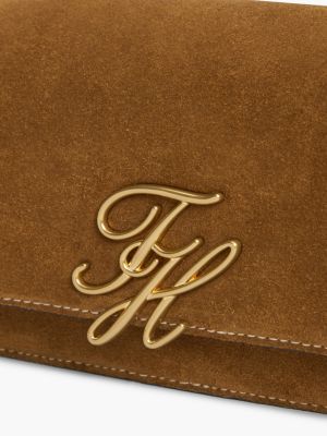 Tommy Hilfiger Script Monogram Suede Crossbody Bag — фото 5