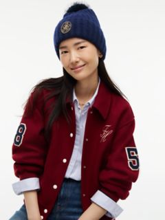 Crest Logo Patch Pom Beanie — Space Blue 4