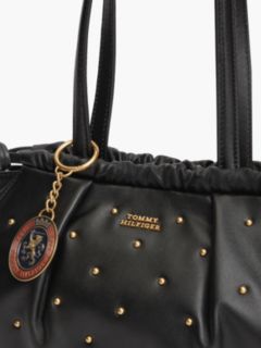 Studded Leather Shoulder Bag — Black 5