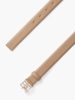 Monogram Buckle Smooth Leather Belt — Safari Canvas 2