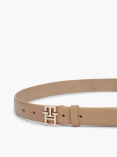 Monogram Buckle Smooth Leather Belt — Safari Canvas 3