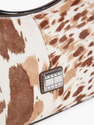 Женская сумка Tommy Jeans Calf Hair Shoulder, цвет: Бежевый — фото 3