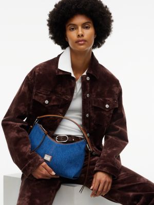 Женская сумка Tommy Jeans Denim & Leather Shoulder, цвет: Синий джинсовый — фото 2