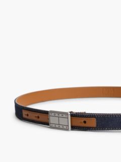 Tommy Jeans Badge Buckle Denim Belt — Denim Dark 3
