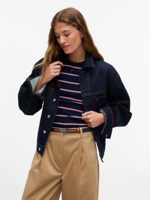 Женский ремень Tommy Jeans Badge Buckle Denim, цвет: Джинсовый тёмный — фото 5