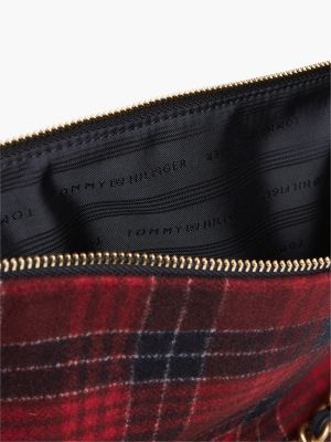 Женская сумка Tommy Hilfiger Plaid Melton Wool-Blend Mini, цвет: Космический синий — фото 4