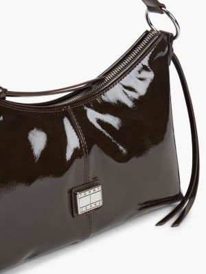 Женская сумка Tommy Jeans Patent Leather Shoulder, цвет: Лаковая кожа — фото 3
