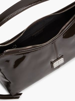Женская сумка Tommy Jeans Patent Leather Shoulder, цвет: Лаковая кожа — фото 4