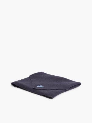 Женский шарф Tommy Hilfiger Wool-Cashmere Blend Triangle, цвет: Космический синий — фото 3