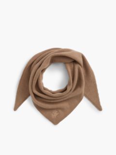 Wool-Cashmere Blend Triangle Scarf — Tundra Moss 1