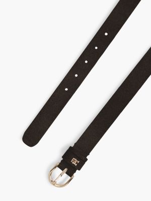Женский ремень Tommy Hilfiger Essential Round Buckle Suede Belt, цвет: Коричневый — фото 2