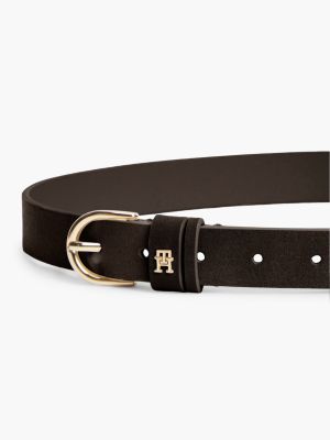 Женский ремень Tommy Hilfiger Essential Round Buckle Suede Belt, цвет: Коричневый — фото 3