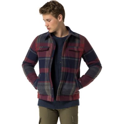 mens checked trucker jacket