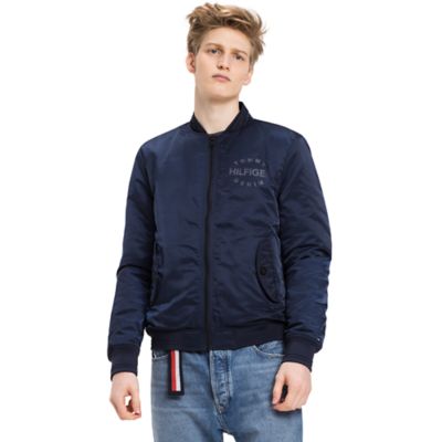 tommy hilfiger satin bomber jacket