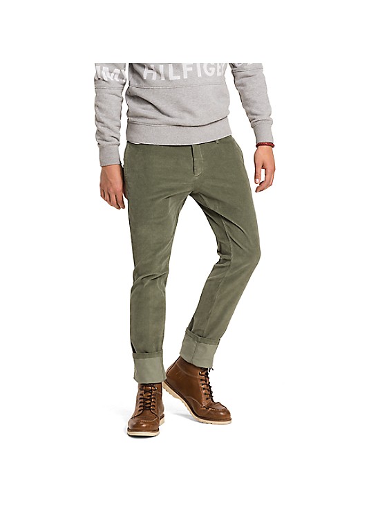 Brown Tommy Hilfiger Men's Custom Fit Slim Leg Corduroy Pants Select size 