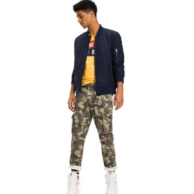 tommy hilfiger recycled nylon bomber jacket
