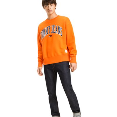 orange tommy hilfiger sweatshirt