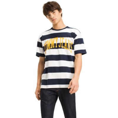 tommy jeans collegiate stripe tee