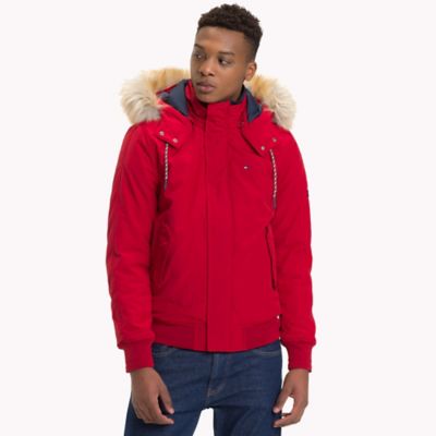 tommy hilfiger fur bomber