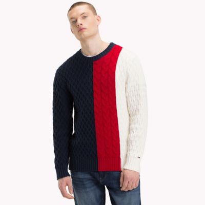 tommy hilfiger cable knit sweater mens