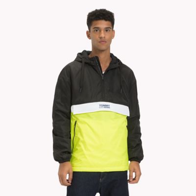 tommy jeans yellow padded popover jacket