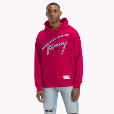 tommy jeans signature pullover hoodie