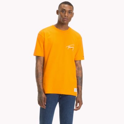 orange tommy jeans t shirt