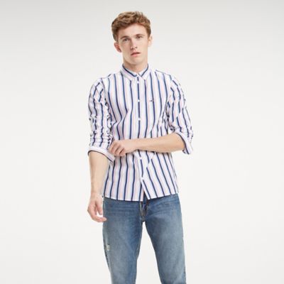 tommy hilfiger striped shirt mens