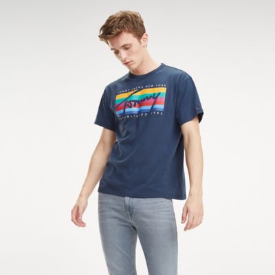 tommy jeans rainbow t shirt