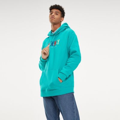 tommy hilfiger turquoise hoodie