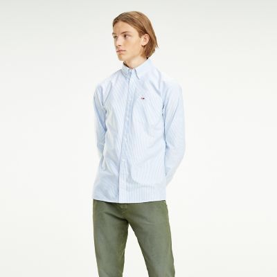 tommy hilfiger striped shirt mens